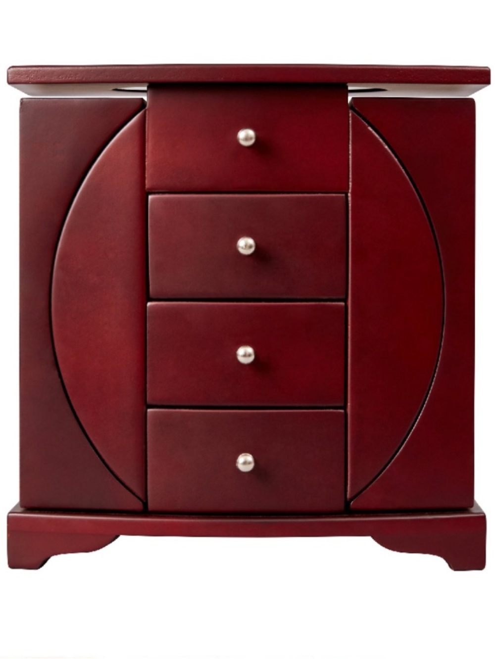 NEW Mele and Co Simone Wood Jewelry Box with Mirror